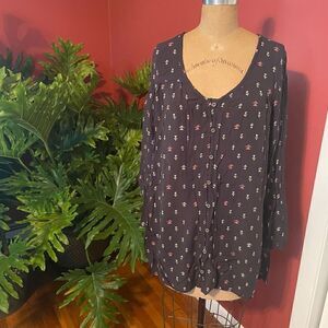 BILLABONG | dark blue button down tunic M